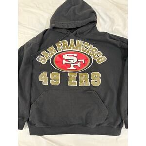 San Francisco 49ers Black Pullover Hoodie Size XL Pro Hoody